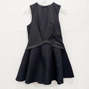 Do+Be Black Sleeveless Black Mini Dress Drop Waist Waffle Skirt Medium